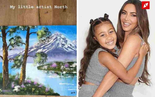 كيم كارداشيان تتعرض للإنتقاد بسبب لوحة ابنتها!